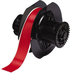 Brady - 1-1/8" Wide x 1,200" Long, Red Vinyl Tape - For BBP30 Label Printer, BBP33 Label Printer, BBP35 Multicolor Sign & Label Printer, BBP37 Color & Cut Sign & Label Printer, BradyPrinter S3100, BBP31 Sign & Label Printer - Exact Tooling
