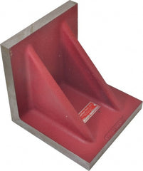 Suburban Tool - 8" Wide x 8" Deep x 8" High Cast Iron Machined Angle Plate - Standard Plate, Flat Surface, Double Web, 7/8" Thick, Single Plate - Exact Tooling