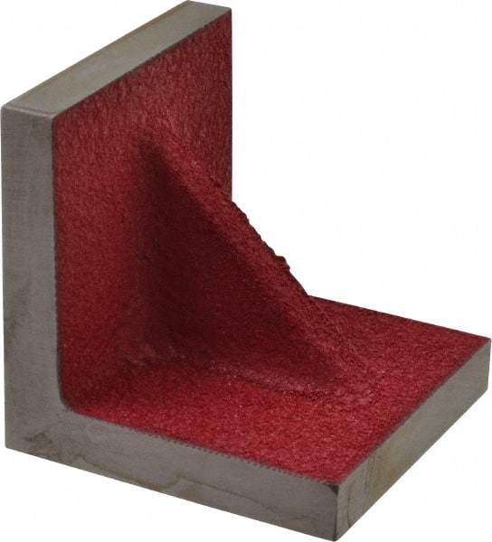 Suburban Tool - 3" Wide x 3" Deep x 3" High Cast Iron Precision-Ground Angle Plate - Standard Plate, Flat Surface, Single Web, 1/2" Thick, Single Plate - Exact Tooling