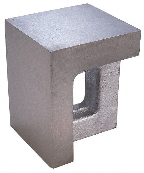 Interstate - 1 Hole, 10" High x 5-1/2" Wide x 8" Deep, Right Angle Iron - Semi-Steel, Precision Ground, Parallel & Square to within 0.0018" per 6" - Exact Tooling