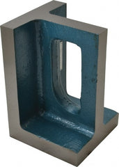 Interstate - 1 Hole, 6" High x 4" Wide x 4" Deep, Right Angle Iron - Semi-Steel, Machined, Parallel to within 0.003" per 6", Square to within 0.004" per 6" - Exact Tooling