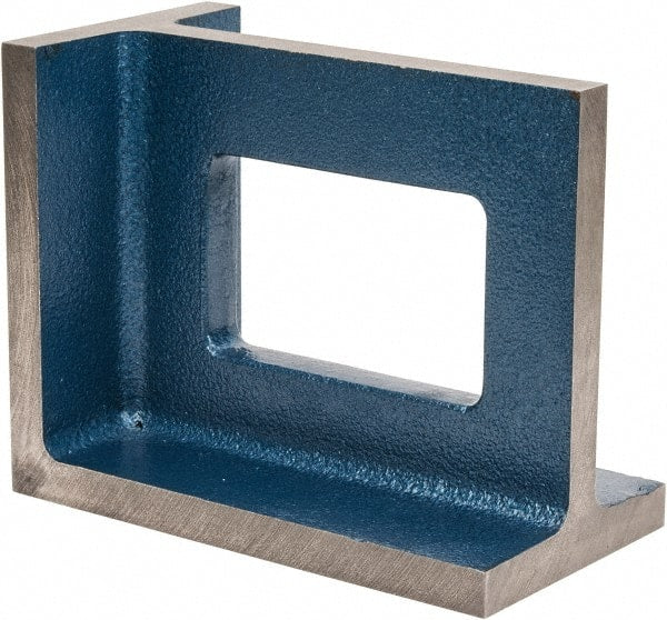 Interstate - 1 Hole, 10" High x 5-1/2" Wide x 8" Deep, Right Angle Iron - Semi-Steel, Machined, Parallel to within 0.003" per 6", Square to within 0.004" per 6" - Exact Tooling