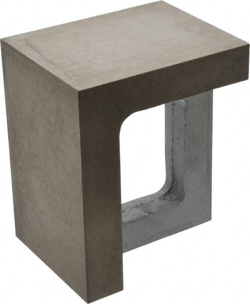 Interstate - 1 Hole, 6" High x 4" Wide x 5" Deep, Right Angle Iron - Semi-Steel, Precision Ground, Parallel & Square to within 0.0018" per 6" - Exact Tooling