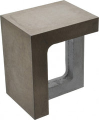 Interstate - 1 Hole, 6" High x 4" Wide x 5" Deep, Right Angle Iron - Semi-Steel, Precision Ground, Parallel & Square to within 0.0018" per 6" - Exact Tooling