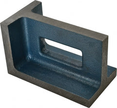 Interstate - 1 Hole, 8" High x 4-1/2" Wide x 5" Deep, Right Angle Iron - Semi-Steel, Precision Ground, Parallel & Square to within 0.0018" per 6" - Exact Tooling