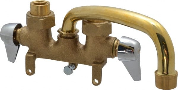 B&K Mueller - Standard, Two Handle Design, Brass, Clamp, Laundry Faucet - 6 Inch Spout, Lever Handle - Exact Tooling