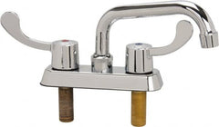 B&K Mueller - Standard, Two Handle Design, Chrome, Deck Mount, Laundry Faucet - 6 Inch Spout, Wrist Blade Handle - Exact Tooling