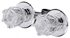 B&K Mueller - Concealed, Two Handle, Chrome Coated, Brass, Shower Valve - Knob Handles, 4 Inch Mounting Centers, Acrylic Handles - Exact Tooling