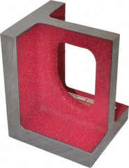 Suburban Tool - 1 Hole, 5" High x 3-3/4" Wide x 4" Deep, Right Angle Iron - Cast Iron, Machined, 3/4" Thick, Parallel & Square to within 0.002" per 6" - Exact Tooling