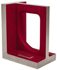 Suburban Tool - 1 Hole, 10" High x 5-1/2" Wide x 8" Deep, Right Angle Iron - Cast Iron, Machined, 1-1/8" Thick, Parallel & Square to within 0.002" per 6" - Exact Tooling