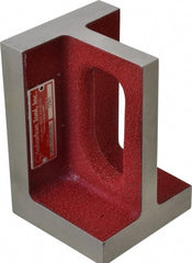 Suburban Tool - 1 Hole, 6" High x 4" Wide x 4" Deep, Right Angle Iron - Cast Iron, Precision Ground, 7/8" Thick, Parallel to within 0.00025" per 6", Square to within 0.0005" per 6" - Exact Tooling
