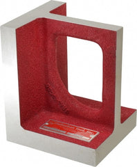 Suburban Tool - 1 Hole, 6" High x 4-1/2" Wide x 5" Deep, Right Angle Iron - Cast Iron, Precision Ground, 7/8" Thick, Parallel to within 0.00025" per 6", Square to within 0.0005" per 6" - Exact Tooling