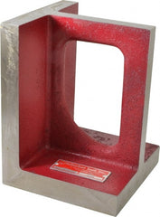 Suburban Tool - 1 Hole, 8" High x 6" Wide x 6" Deep, Right Angle Iron - Cast Iron, Precision Ground, 1" Thick, Parallel to within 0.00025" per 6", Square to within 0.0005" per 6" - Exact Tooling