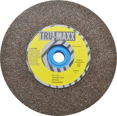 Tru-Maxx - 60 Grit Aluminum Oxide Bench & Pedestal Grinding Wheel - 5" Diam x 1" Hole x 1/2" Thick, 6495 Max RPM, O Hardness, Medium Grade , Vitrified Bond - Exact Tooling