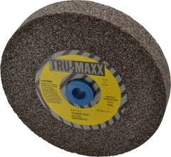 Tru-Maxx - 36 Grit Aluminum Oxide Bench & Pedestal Grinding Wheel - 6" Diam x 1" Hole x 1" Thick, 5410 Max RPM, O Hardness, Very Coarse Grade , Vitrified Bond - Exact Tooling