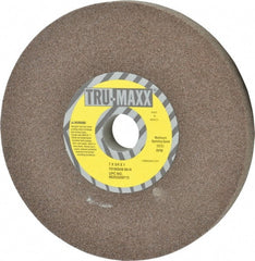 Tru-Maxx - 60 Grit Aluminum Oxide Bench & Pedestal Grinding Wheel - 7" Diam x 1" Hole x 3/4" Thick, 3600 Max RPM, O Hardness, Medium Grade , Vitrified Bond - Exact Tooling