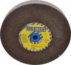 Tru-Maxx - 46 Grit Aluminum Oxide Bench & Pedestal Grinding Wheel - 7" Diam x 1" Hole x 1" Thick, 3600 Max RPM, O Hardness, Coarse Grade , Vitrified Bond - Exact Tooling