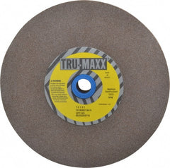 Tru-Maxx - 80 Grit Aluminum Oxide Bench & Pedestal Grinding Wheel - 7" Diam x 1" Hole x 1" Thick, 3600 Max RPM, O Hardness, Medium Grade , Vitrified Bond - Exact Tooling