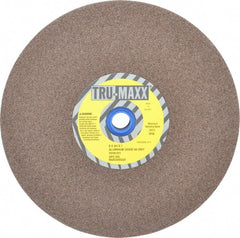 Tru-Maxx - 60 Grit Aluminum Oxide Bench & Pedestal Grinding Wheel - 8" Diam x 1" Hole x 3/4" Thick, 3600 Max RPM, O Hardness, Medium Grade , Vitrified Bond - Exact Tooling