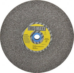Tru-Maxx - 36 Grit Aluminum Oxide Bench & Pedestal Grinding Wheel - 8" Diam x 1" Hole x 1" Thick, 3600 Max RPM, O Hardness, Very Coarse Grade , Vitrified Bond - Exact Tooling
