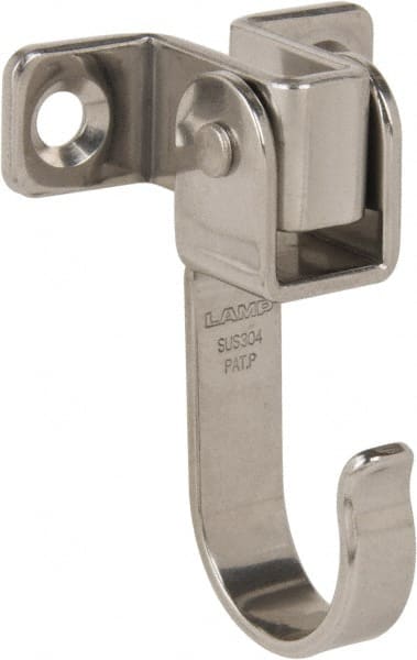 Sugatsune - 1-37/64" Wide x 63/64" High x 0.08" Thick, Swing Hook - 2-17/32" Projection, Mirror Finish - Exact Tooling