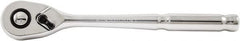 Paramount - 1/2" Drive Pear Head Quick-Release Ratchet - Chrome Finish, 10" OAL, 60 Gear Teeth - Exact Tooling