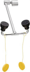 Bradley - Deck Mount, Eye & Face Wash Station - 1/2" Inlet, 30 psi Flow, 0.4 GPM Flow Rate - Exact Tooling