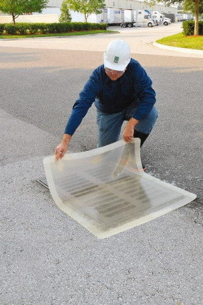 UltraTech - 2' Long x 2' Wide, Polyurethane Drain Seal - Clear, Use to Seal off Spills From the Environment - Exact Tooling