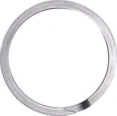 Rotor Clip - 2.602" Groove Diam, 2-3/4" Shaft Diam, Oil Stainless Steel, Spiral External Retaining Rings - 0.103" Groove Width, 0.074" Groove Depth, 0.093" Ring Thickness, Grade 302 - Exact Tooling