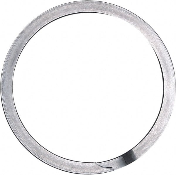 Rotor Clip - 3.316" Groove Diam, 3-1/2" Shaft Diam, Oil Stainless Steel, Spiral External Retaining Rings - 0.12" Groove Width, 0.092" Groove Depth, 0.111" Ring Thickness, Grade 302 - Exact Tooling