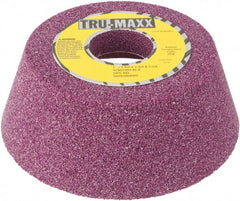 Tru-Maxx - 5" Diam x 1-1/4" Hole x 1-3/4" Thick, K Hardness, 46 Grit Surface Grinding Wheel - Aluminum Oxide, Type 11, Coarse Grade, Vitrified Bond, No Recess - Exact Tooling