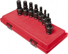 Sunex Tools - 8 Piece 1/2" Drive Metric Impact Hex Bit Socket Set - 6 to 19mm Hex - Exact Tooling