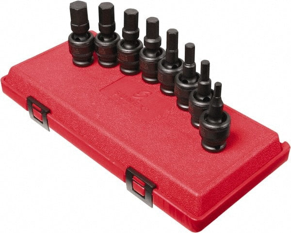 Sunex Tools - 8 Piece 1/2" Drive Inch Impact Hex Bit Socket Set - 1/4 to 3/4" Hex - Exact Tooling