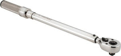 CDI - 1/2" Drive Micrometer Adjustable Torque Wrench - 40 N/m to 200 N/m Torque, 19" OAL, 2 N/m Graduation - Exact Tooling
