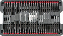 Wiha - 51 Piece Hex, Nut Driver, Phillips, Slotted & Torx Screwdriver Set - Bit Sizes: Hex SAE 0.028, 0.035, 0.05, 1/16, 5/64, 3/32, 7/64, 1/8, 9/64 & 5/32, Philips #000 to #1, Torx T1, T2, T3, T4, T5, T6, T7, T8, T9 & T10 - Exact Tooling
