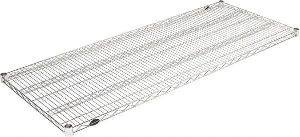 Value Collection - 60" Wide, 1.19" High, Open Shelving Accessory/Component - Stainless Steel Finish, 24" Deep, Use with NuLine Units - Exact Tooling