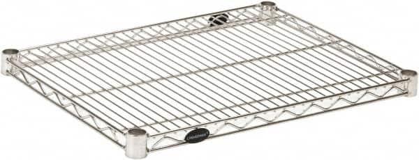 Value Collection - 24" Wide, 1.19" High, Open Shelving Accessory/Component - Stainless Steel Finish, 18" Deep, Use with NuLine Units - Exact Tooling