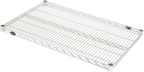 Value Collection - 37" Wide, 1.19" High, Open Shelving Accessory/Component - Stainless Steel Finish, 25" Deep, Use with NuLine Units - Exact Tooling