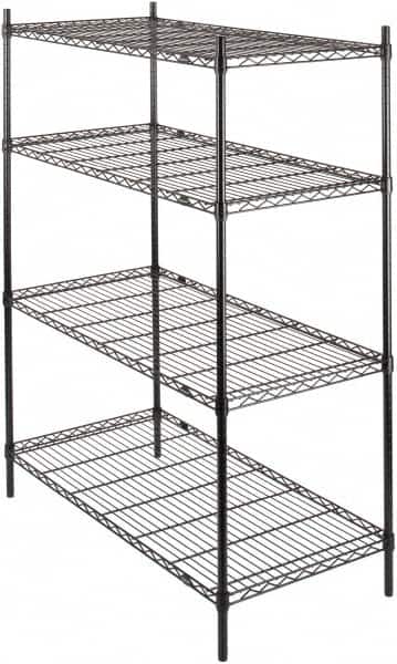 Value Collection - 4 Shelf Wire Shelving - Starter Unit - 36" Wide x 24" Deep x 63" High, - Exact Tooling
