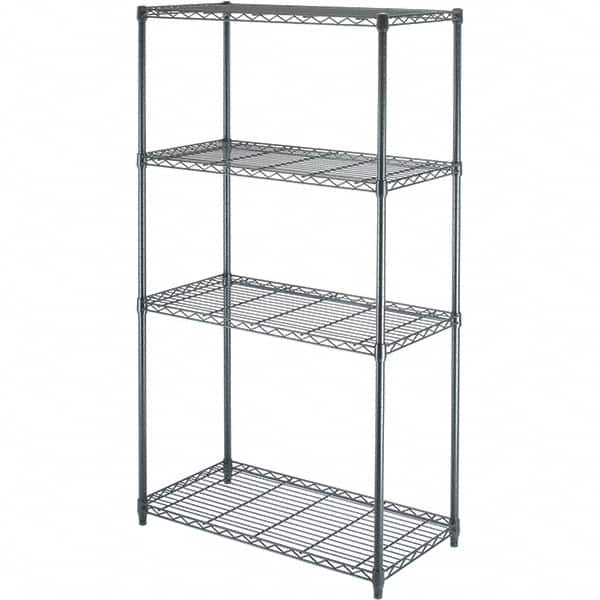 Value Collection - 4 Shelf Wire Shelving - Starter Unit - 36" Wide x 18" Deep x 63" High, - Exact Tooling