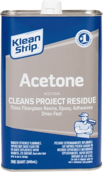 Klean-Strip - 1 Qt Acetone - Comes in Metal Can - Exact Tooling