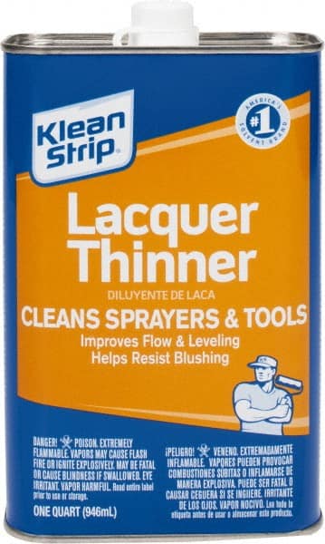 Klean-Strip - 1 Qt Lacquer Thinner - 590 gL VOC Content, Comes in Metal Can - Exact Tooling