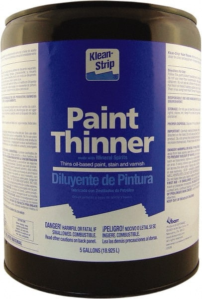 Klean-Strip - 5 Gal Paint Thinner CARB - 201 gL VOC Content, Comes in Metal Can - Exact Tooling