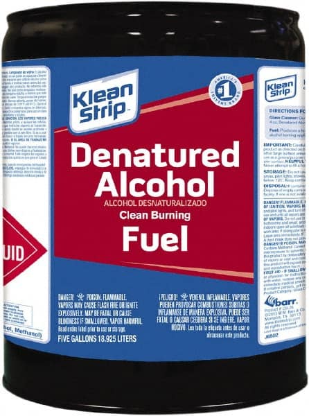 Klean-Strip - 5 Gal Denatured Alcohol - 790 gL VOC Content, Comes in Metal Can - Exact Tooling