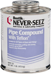 Bostik - 1 Lb Can High Temperature Anti-Seize Lubricant - With PTFE, -297 to 1,800°F, Off-White, Water Resistant - Exact Tooling