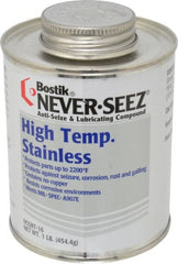 Bostik - 1 Lb Can High Temperature Anti-Seize Lubricant - Stainless Steel, -297 to 2,200°F, Silver Gray, Water Resistant - Exact Tooling
