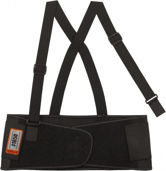 Ergodyne - Size 4XL, Hook & Loop, Elastic Belt - 52 to 58" Waist, 9" Wide, Detachable Strap, Black - Exact Tooling