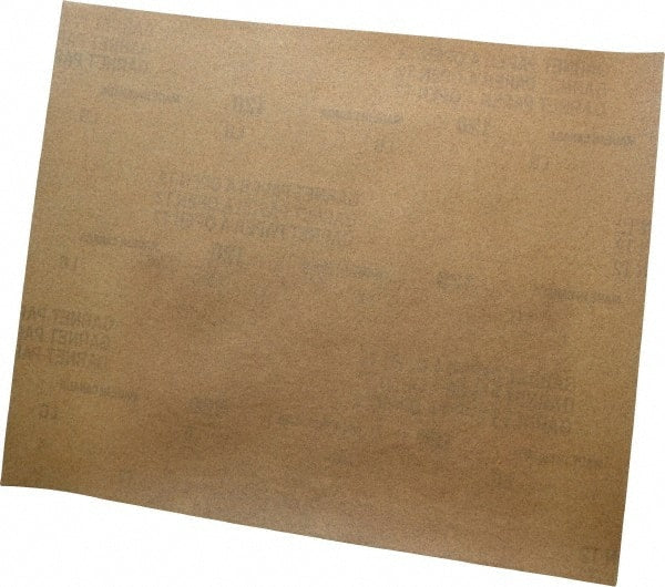 Norton - 120 Grit, Garnet Sanding Sheet - 11" Long x 9" Wide, Fine Grade, A Weighted Paper Backing - Exact Tooling