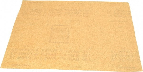 Norton - 180 Grit, Garnet Sanding Sheet - 11" Long x 9" Wide, Very Fine Grade, A Weighted Paper Backing - Exact Tooling