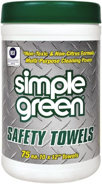 Simple Green - Pre-Moistened General Purpose Wipes - Center Pull, 12" x 10" Sheet Size - Exact Tooling